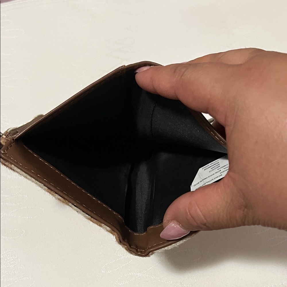 Cow Print Wallet in Brown and Cream - Picture 5 of 14